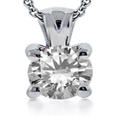 1.20 Ct. TW Round Cut Diamond Solitaire Pendant in 14 kt. With 18â€ Chain