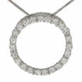 1.25 Ct.TW Round Diamond Circle Love Pendant in 14 kt. With 16â€ Chain