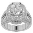 4.00 ct. TW Round Cut Diamond Engagement Pave Ring