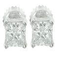 1.01 Ct. TW Princess Diamond Stud Earrings in Screw Back Mounts