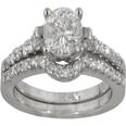 1.83 Ct. TW Round Diamond Engagement Ring and Wedding Band