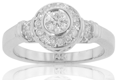 0.75 Ct. TW Bezel Set Round Diamond Anniversary Ring