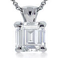 1.05 Ct. TW Emerald Cut Diamond Solitaire Pendant in 14 kt. With 18â€ Chain