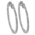 2.25 Ct. TW Round Diamond Inside-Outside Hoop   Earrings