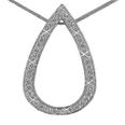 1.00 Ct. TW Pave Round Diamond Teardrop Pendant in 14 kt. With 16â€ Chain