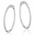1.10 Ct. TW Round Diamond Inside-Outside Hoop Earrings