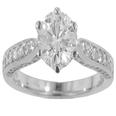 2.56 CT TW Round Diamond Engagement Ring