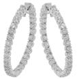 4.00 ct. TW Round Diamond Inside-Outside Hoop Earrings
