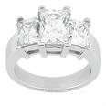 2.25 ct. TW Princess Cut Three Stone Diamond Ring