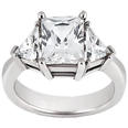 1.70 ct. TW Princess and Trillion Cut Diamond Three Stone Ring