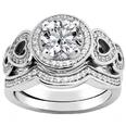 2.04 ct. TW Round Diamond Engagement Ring with Form Fitting Wedding Band