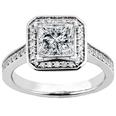 2.25 ct. TW Princess Diamond Halo Engagement Ring