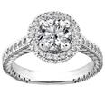 2.03 ct. TW Round Diamond Antique Styled Engagement Ring