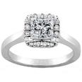 2.72 ct. TW Princess Diamond Halo Engagement Ring