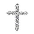 0.55 ct. TW Round Diamond Cross Pendant with Shared Prong