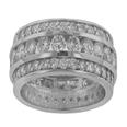 6.00 ct Round Cut Diamond Eternity Wedding Band Ring In 14 kt White Gold